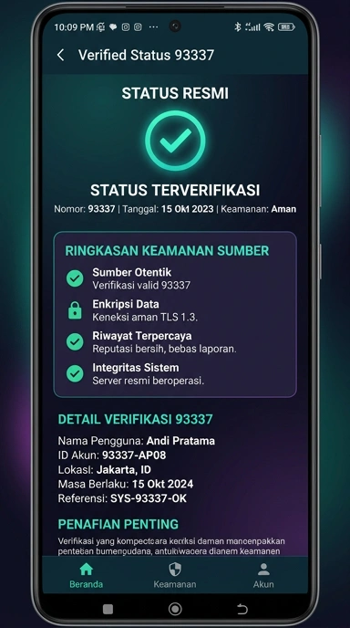 Kanal Resmi 93337 untuk Pengguna Android Indonesia