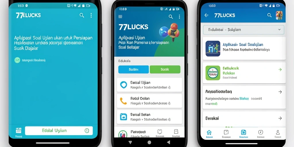 Antarmuka pengguna 77LUCKS yang interaktif dan informatif.