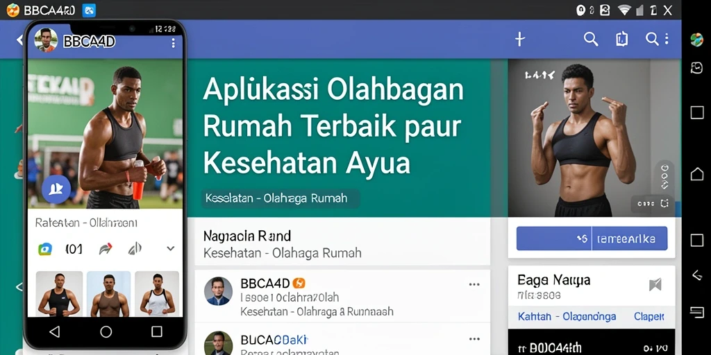 Tangkapan layar utama antarmuka BBCA4D yang interaktif untuk Olahraga Rumah.