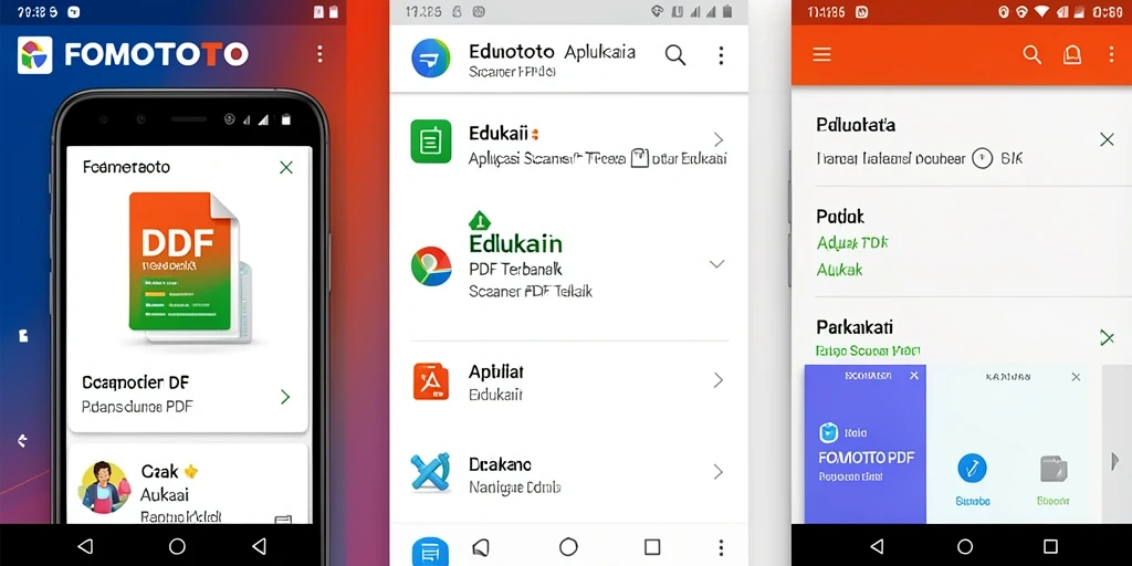Antarmuka aplikasi FOMOTOTO untuk pemindaian PDF yang efisien.