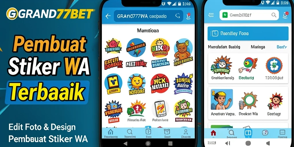 Antarmuka pengguna GRAND77BET yang intuitif dan menarik saat membuat stiker.
