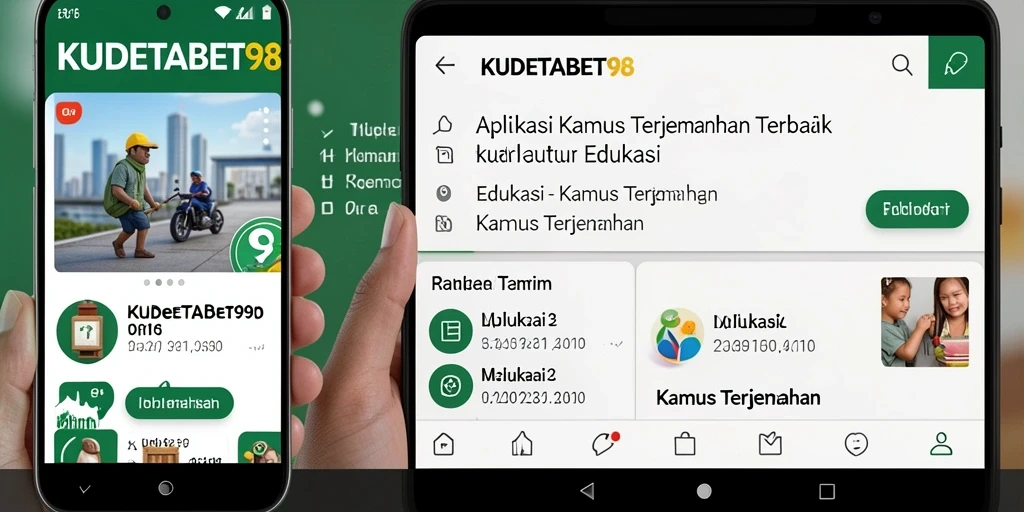 Tampilan antarmuka menarik dari KUDETABET98 saat menerjemahkan kata-kata.