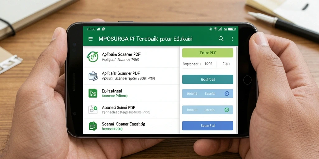 Antarmuka aplikasi MPOSURGA dengan fitur Scanner PDF yang mudah digunakan.