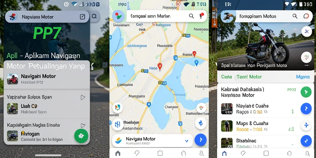 Antarmuka PP7 yang sederhana dan informatif untuk navigasi motor.