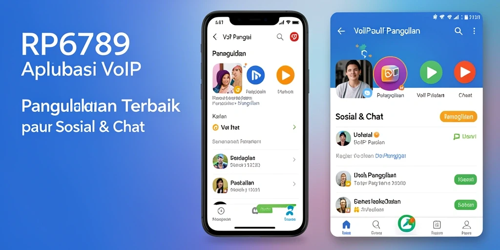 Antarmuka utama aplikasi RP6789 untuk VoIP Panggilan yang intuitif.