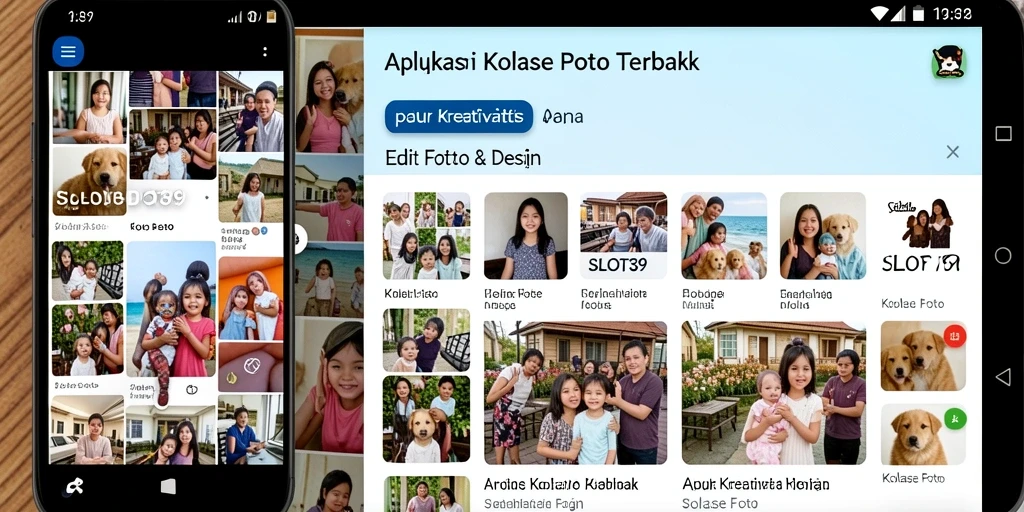 Antarmuka SLOT39 yang menarik untuk membuat kolase foto.