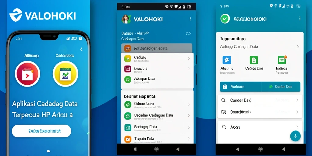 Tampilan antarmuka VALOHOKI untuk cadangan data yang mudah digunakan.